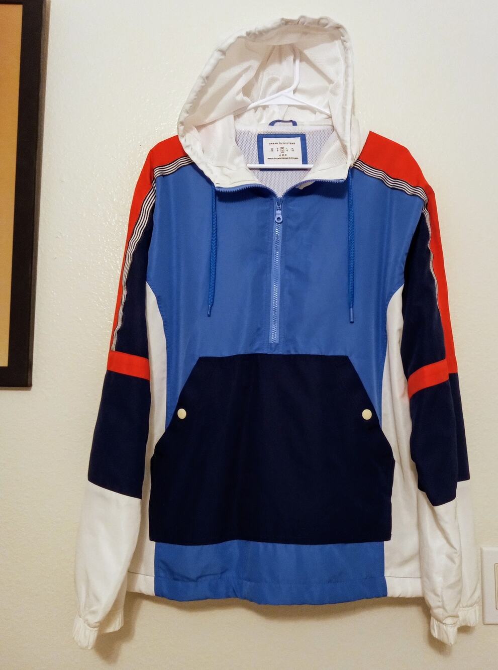Vintage Y2K Urban Outfitters Retro Colorblock Anorak Windbreaker Jacket SZ M